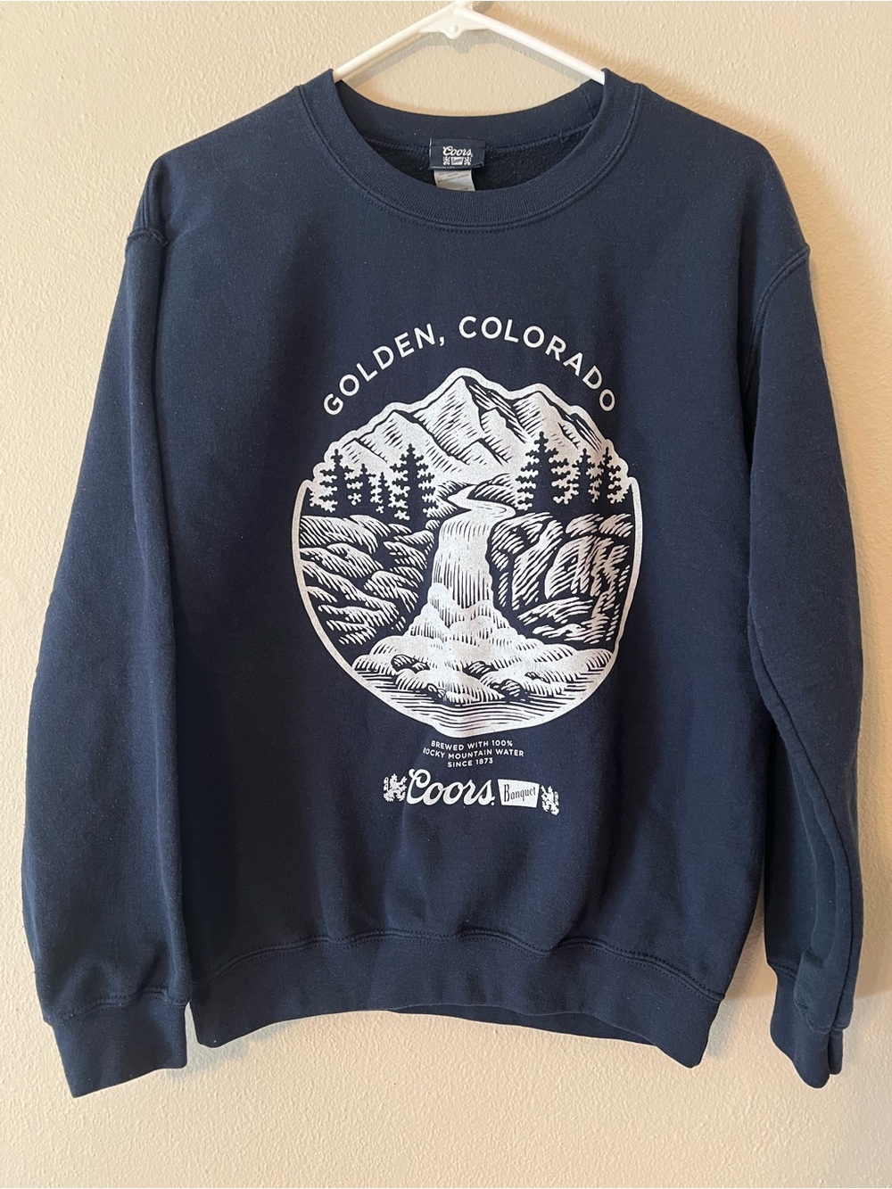 Coors Golden, Colorado Navy Crewneck Sweatshirt